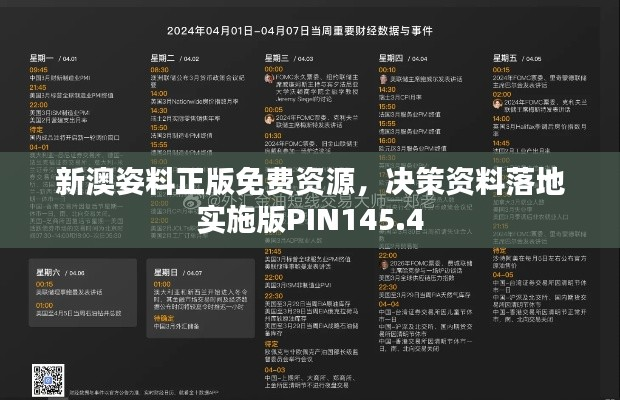 新澳姿料正版免费资源,决策资料落地实施版PIN145.4