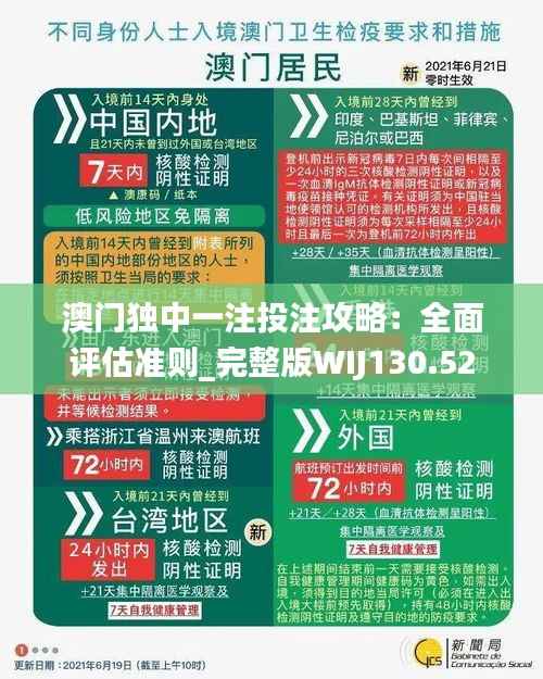 澳门独中一注投注攻略:全面评估准则_完整版WIJ130.52