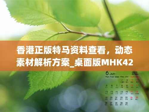 香港正版特马资料查看,动态素材解析方案_桌面版MHK427.93