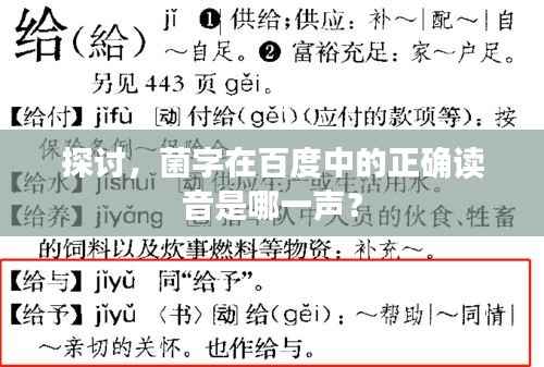 探讨，菌字在百度中的正确读音是哪一声？