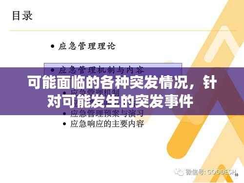 可能面临的各种突发情况,针对可能发生的突发事件