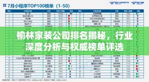 榆林家装公司排名揭秘,行业深度分析与权威榜单评选