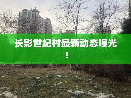 长影世纪村最新动态曝光!