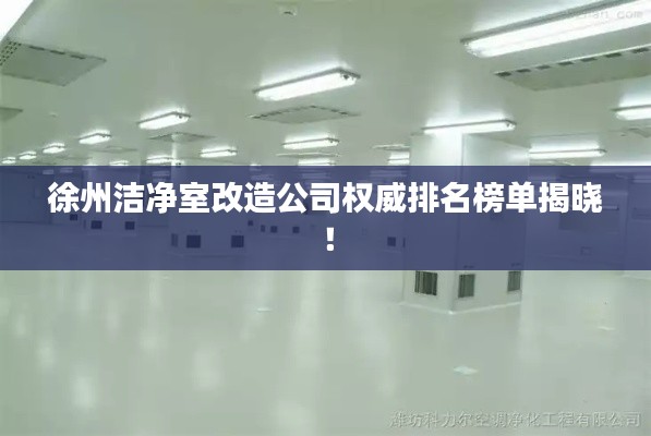 徐州洁净室改造公司权威排名榜单揭晓!